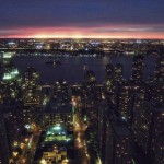 View from Upper West side of Manhattan overlooking the Hudson River, and New Jersey.