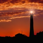 Fire Island Lighthouse, sunset sky